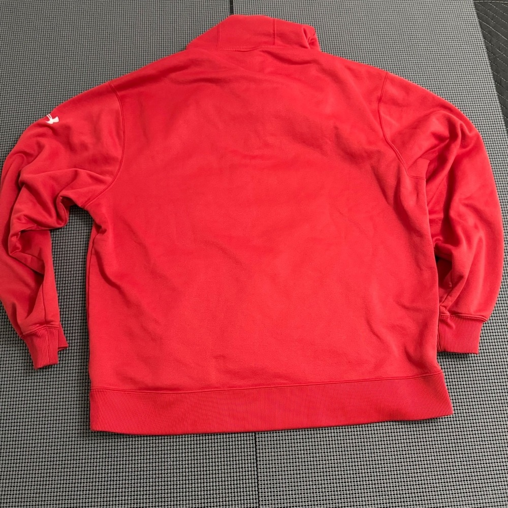 Under Armour Wisconsin Badgers Red Fleece Pullover Hoodie Men's L Hooded Logo - Picture 11 of 11